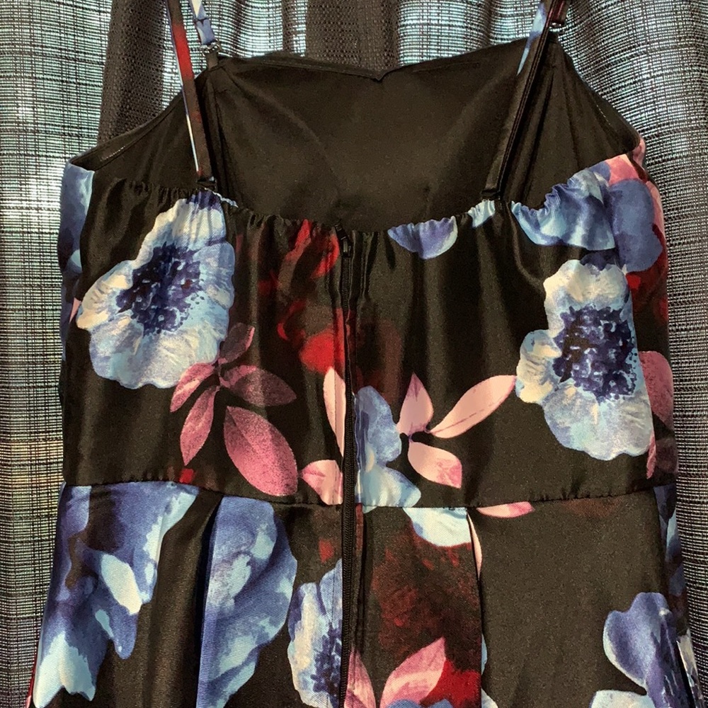 Flower printed prom dress. Worn once. - Picture 3 of 4